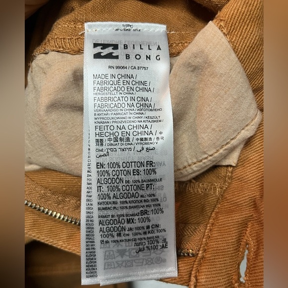 Billabong Brown Cargo Pants with Utility Design - Picture 6 of 6